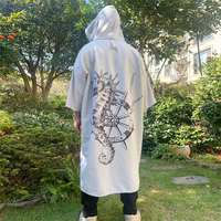 Poncho de surf à capuche pour adultes Offre Spéciale personnalisé Super Quick Dry serviette de plage à capuche en microfibre avec fermeture éclair