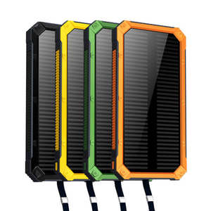 Banque d'énergie solaire avec lampe de <span class=keywords><strong>camping</strong></span> LED Chargeur portable 10000mAh avec deux sorties USB et lanière pour l'extérieur, les urgences et les voyages - Product Image 4