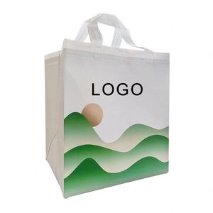 Sac à déjeuner isotherme en non-tissé imperméable, petit format, sacs personnalisés pour la livraison de repas - Product Image 1