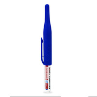 Marqueur permanent rechargeable écologique à pointe longue pour écriture en profondeur, pointes de 0,7 mm, encre multicolore pour surfaces en plastique, bois et construction