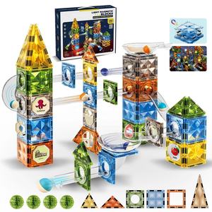 Tendence 2026 Circuit <span class=keywords><strong>de</strong></span> course éducatif STEM, jouets magnétiques à construire soi-même, <span class=keywords><strong>jeu</strong></span> <span class=keywords><strong>de</strong></span> piste à billes, briques lumineuses magnétiques pour enfants - Product Image 1