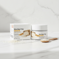 Crème de riz pour le visage - Crème hydratante biologique au céramide de riz avec acide hyaluronique, beurre de karité et curcuma 50 ml