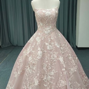 Vestido de fiesta de tul rosa claro línea A Lsany235, vestidos de quinceañera abullonados, vestido de noche Jancember - Product Image 3