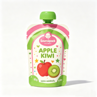 Pochettes à bec verseur recyclables et étanches pour jus de fruits, emballage refermable pour aliments pour bébés avec bouchon facile à presser