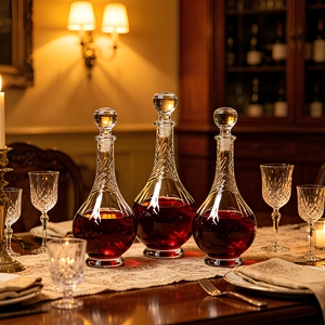 Bouteille <span class=keywords><strong>de</strong></span> Luxe Moderne Gaufrée 250ml en Verre Cristal pour Vodka, Whisky, Brandy avec Bouchon en Verre – Édition 2026 - Product Image 4