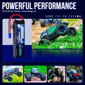 แบตเตอรี่ Zeee 3S Lipo 10000mAh 11.1V 120C ขั้วต่อ EC5 แบบซอฟต์เคส สำหรับรถบังคับวิทยุ รถบรรทุก รถถัง รถแข่ง ของเล่นโมเดล - Product Image 5