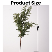 Plantes vertes artificielles de haute qualité, branche de 70 cm, branche d'aiguilles de pin artificielle pour la décoration de Noël, de la maison et des fêtes