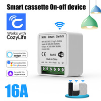 Interruptor Inteligente Mini Cozylife WiFi con Aplicación Inteligente para Control Remoto y Asistente de Voz