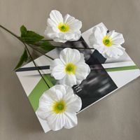 Fleurs artificielles en soie à 4 têtes, papillons, 58 cm, multi-branches, fausses fleurs pour mariage, décoration intérieure, accessoires de photographie, vente en gros