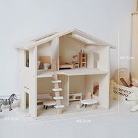 Maison de poupée miniature en bois à construire soi-même pour enfants, jouet éducatif pour filles et garçons
