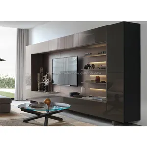 Living room furniture mdf wood high gloss tv stand cabine with storage tv bench