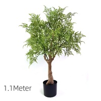 Indoor Home Office Dekor Künstlicher Topfbaum mit Pflanzer Seiden pflanzen Natürliches Grün für stilvolle Innenräume