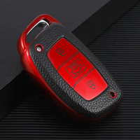 Housse de porte-clés en cuir TPU pour Hyundai Tucson Sonata Fe Creta Mistra Elantra Ioniq Venue IX35 I10 I20 I30 Solaris Kona Accent