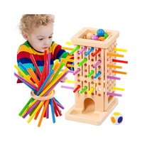Jeu de tirage de bâtonnets stimulant l'esprit 3-en-1, jeu de bâtonnets trois-en-un, jeu de puzzle cognitif des couleurs