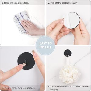 Stainless Steel Metal Hook Wall-Hanging Stick Cloth Sponge Rack Waterproof Towel <b>Bag</b> Rack for Kitchen Bathroom <b>Shower</b> Room - Product Image 1