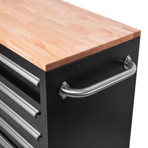 Hot bán 52 inch công cụ màu đen ngực trên bánh xe công cụ hệ thống lưu trữ 9 ngăn kéo bàn làm việc với rắn gỗ hàng đầu - Product Image 4