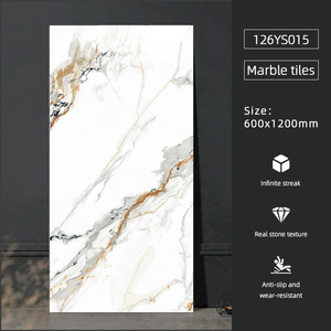 Gạch lát nền tường nội thất ceramic bóng toàn thân 60x120 cho căn hộ, gạch porcelain mài bóng giả đá marble - Product Image 6