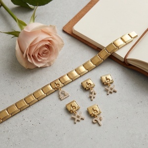 Bracelet à Breloques Italien en Acier Inoxydable Doré avec 12 Pendentifs Zodiaque Mignons – Bijou Tendance Idéal pour Cadeau (Vente en Gros) - Product Image 4