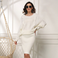Robe pull en laine mérinos pour femme D&M, coupe ample, manches longues, tricot décontracté, automne
