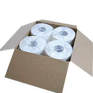 Wholesale High Quality Custom 3 Ply White Biodegradable Virgin Bathroom Toilet Tissue Paper Jumbo Roll For Restaurant