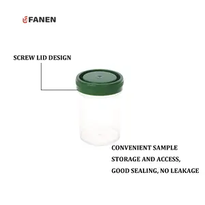 Fanen 120ml Medical Use Good Sealing Plastic Scale Screw Formalin Cup Urine Measuring Cup