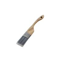 PRO-ANGLE Ensemble de pinceaux à manche en bois multi-angles Poils naturels à coupe supérieure pour peinture murale DIY et polissage industriel