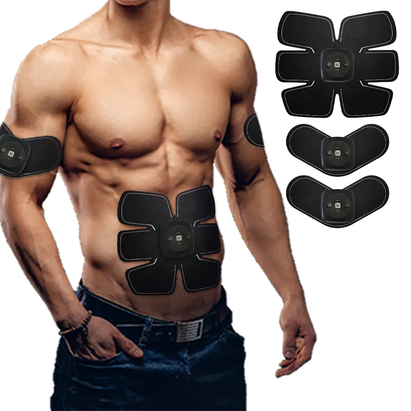 Treinador abdominal elétrico ems, bateria sem fio, massageador abdominal, cintura, abs, estimulador muscular