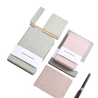 Carnet de notes portable en tissu de style japonais et coréen pour filles, avec papier Daolin beige, petit journal pour étudiants - Série 01