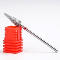 Tête de meulage en tungstène de haute qualité pour l'art des ongles, forme de parapluie conique, fraise à ongles