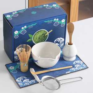 Wholesale Handmade Matcha Ceremony Tools Matcha Whisk <b>Set</b> Customize Natural Bamboo Whisk Matcha <b>Tea</b> <b>Set</b> with Whale Logo - Product Image 3