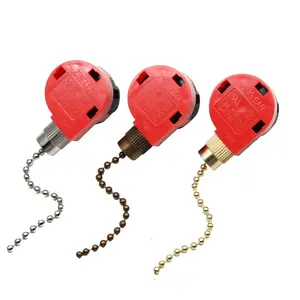 ZING EAR ZE-268S1 China Wholesale Zing Ear 3 speed 4wires ceiling fan wall lamp cabinet light pull chain switch