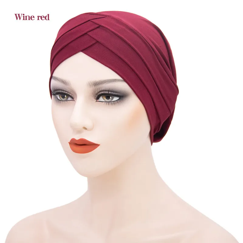 Femmes musulman hijab turban chapeau casquette bandana croix bandeau bandeau lait lambeaux musulman hijab casquette