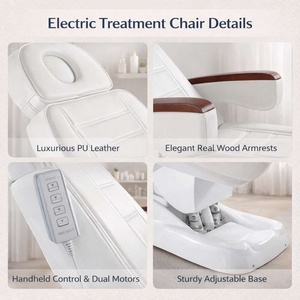 Luxury 3 Motor Electric Beauty <b>Bed</b> Facial Treatment Chair Aesthetic Salon Spa Massage Table with Armrest - Product Image 4