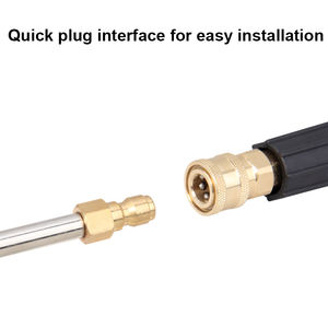 <span class=keywords><strong>Lanza</strong></span> de limpieza móvil de alta presión Lingzhen con varilla curva en U de acero inoxidable y latón plateado+dorado para lavado de coches - Product Image 4