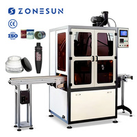 Machine d'impression sérigraphique verticale automatique de haute précision pour bouteilles rondes et cylindriques ZONESUN ZS-SWP3