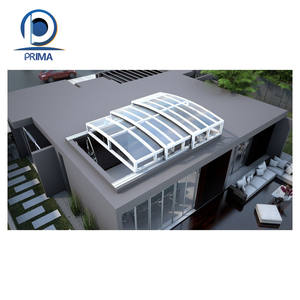 Prima ombre de haute qualité design simple moderne extérieur jardin résistant au soleil étanche à la pluie en alliage d'aluminium et salle de soleil en verre - Product Image 6