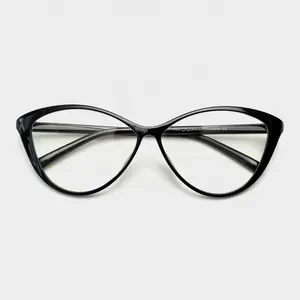 2023新到流行设计师时尚眼镜复古猫眼镜镜片光学框架眼镜女性
