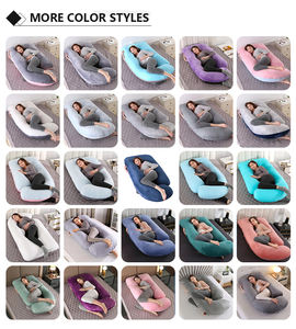 Oreiller de maternité en forme de F original pour femmes enceintes avec <span class=keywords><strong>coussin</strong></span> compensé réglable - Product Image 4