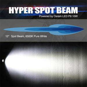 Lampu stang Led sepeda motor, 2 buah lampu kerja dudukan stang Super terang 20W - Product Image 5