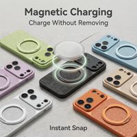 Nouvelle coque de téléphone scintillante pour iPhone 18 Pro Max, coque rigide en PC avec support magnétique, coque de téléphone brillante pour iPhone 18 17 16 Pro Max