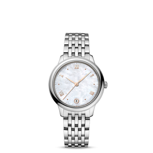 Reloj mecánico de lujo con espejo de cristal de zafiro en forma de arco, correa de acero inoxidable de 34mm, estilo de negocios resistente al agua - Product Image 3