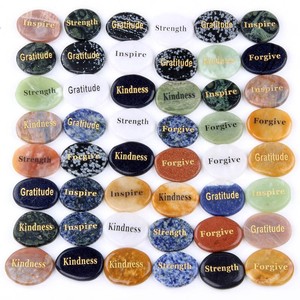 Piedras de Cristal para la Ansiedad, Piedras Curativas, Gemas Artesanales, Regalos, Piedras de Cristal con Palabras, Piedras para el Pulgar - Product Image 5