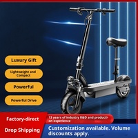 Nouvelle trottinette électrique pliable à moteur sans balais, batterie lithium 48V, autonomie 25-50KM, suspension avant/arrière, cadre en acier