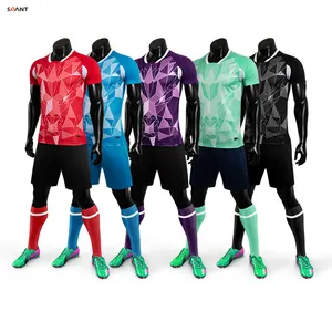 Jersey Manufacturer Soccer Uniform Breathable Kids Football Kit Popular Soccer Jersey Sets Blank Football Jersey