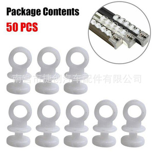 Automotive Curtain <b>Clips</b> Plastic Fasteners For Side Window Shades Universal Car Sunshade Fixing <b>Hooks</b> 50 Pcs - Product Image 1