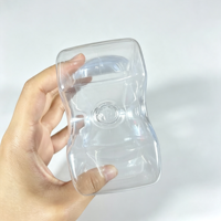 Bouteille de boisson jetable en PET NAJIE en forme de tasse de thé au lait Bonhomme en pain d'épices de dessin animé, avec bouchon en aluminium, modèle à emporter ZH-59
