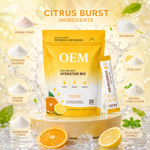 OEM <b>Bulk</b> Supply Hydrating Electrolyte Powder <b>Magnesium</b> Potassium Sodium Sports Recovery Supplement Sugar Free Immune Adult HALAL - Product Image 4