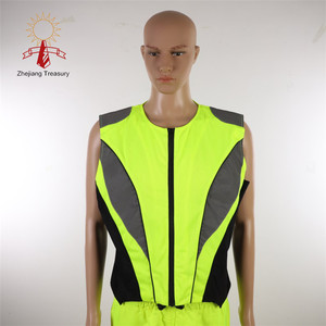 <span class=keywords><strong>Gilet</strong></span> de sécurité sans manches réfléchissant jaune <span class=keywords><strong>fluo</strong></span> haute visibilité coupe-vent pour le cyclisme et la course à pied en extérieur pour hommes et femmes - Product Image 1