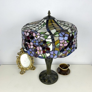 Lámpara de Techo Tiffany de 16 Pulgadas, Estilo Europeo, Vidrio con Diseño, LED, Hecha a Mano, con Cuentas de Flores, para Sala de Estar, Simple y Flexible, Longhuijing - Product Image 4