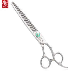 HUASIS HU26-7565V Thinning Shears for Dogs Grooming 7.5'' Professional Blending Scissors for Large Poodles 440C 65T Matte Color